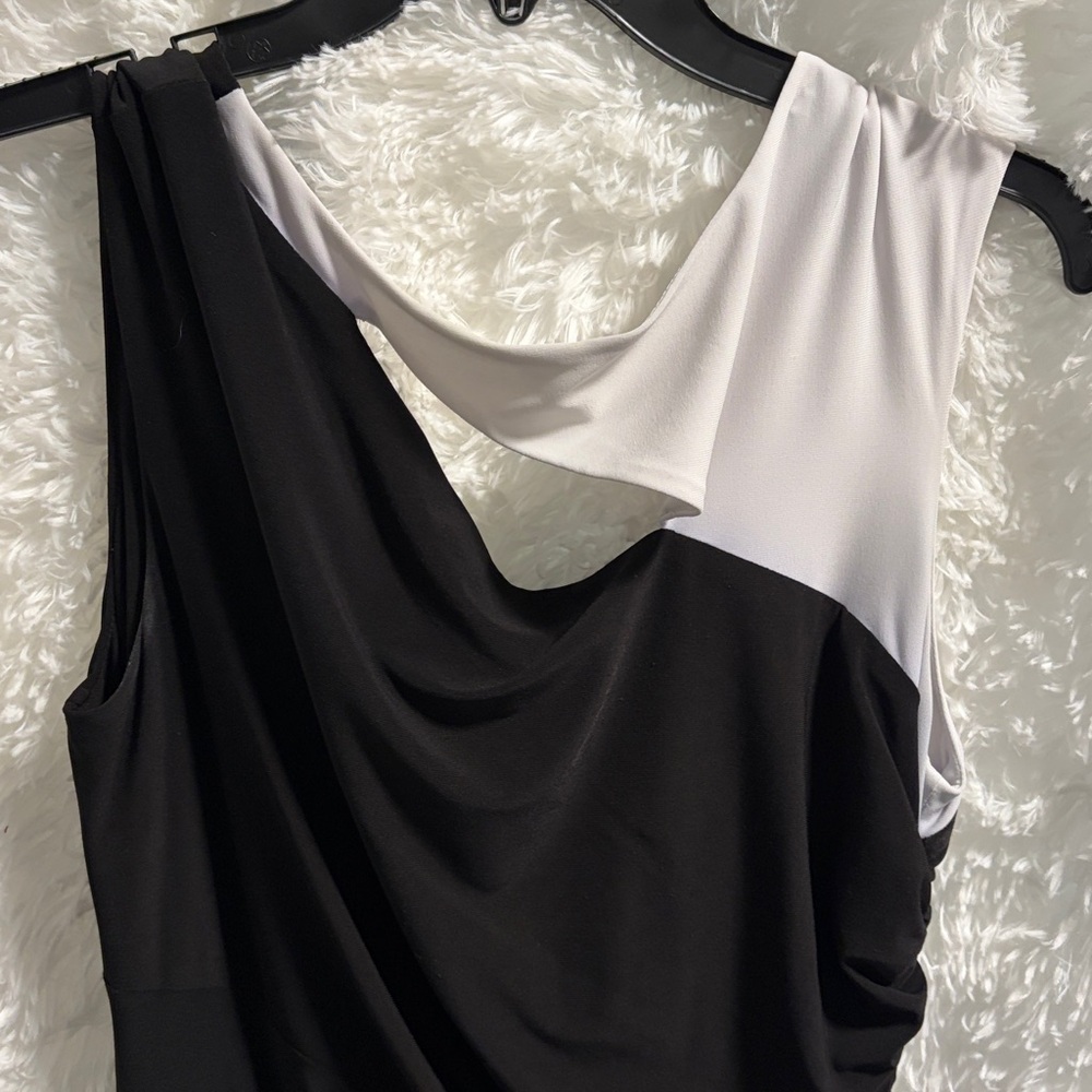 Chic Black and White Maxi Dress